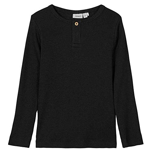 Name IT Jungen NMMKABILLE LS Slim TOP NOOS Langarmshirt, Black, 98 von NAME IT
