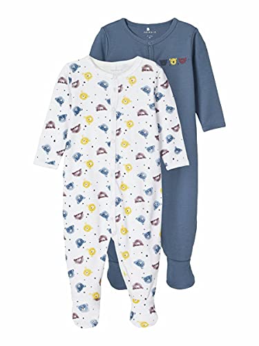 Name IT Jungen Nbmnightsuit 2p W/F China Blue Bear Noos Schlafanzug, China Blue, 98 EU von NAME IT