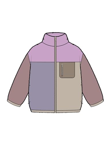 Name IT Mädchen Nmfpmonica Teddy Jacket Block, Orchid Bloom, Numeric_104 von NAME IT