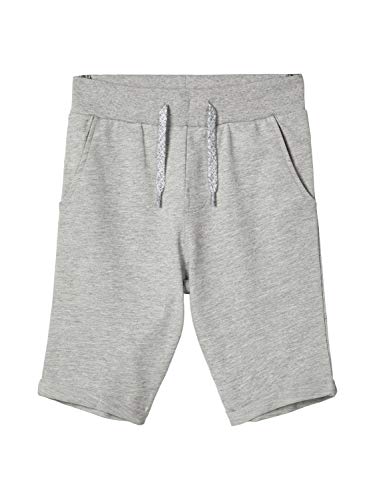 Name IT NOS Jungen NKMVERMO Long SWE UNB NOOS Shorts, Grau (Grey Melange), (Herstellergröße: 140) von NAME IT