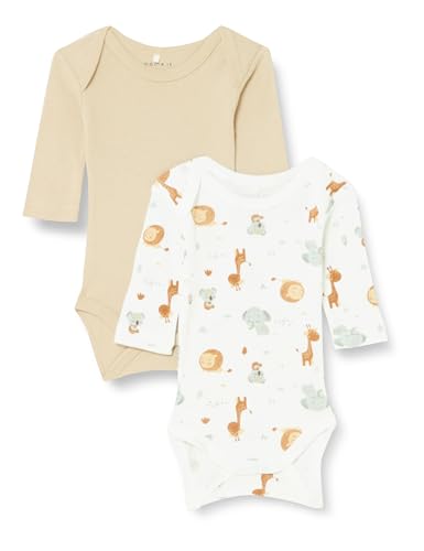 Name It Animal Baby Long Sleeve Body 2 Units 9 Months von NAME IT