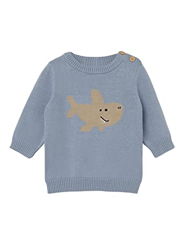Name It Baby-Jungen NBMHANKRUS LS Knit Pullover, Dusty Blue, 50 von NAME IT