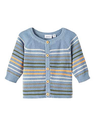 Name It Baby-Jungen NBMHOPAS LS Knit Card Strickjacke, Peyote Melange, 68 von NAME IT