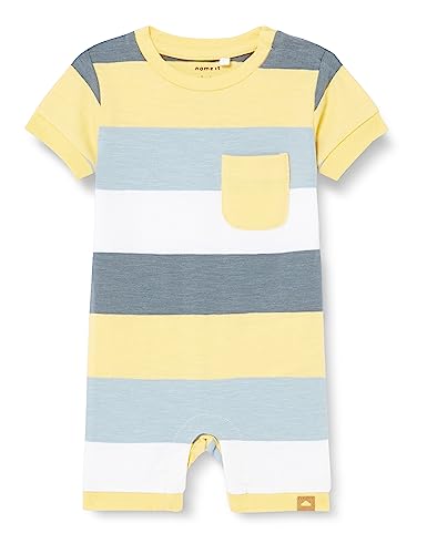 Name It Baby-Jungen NBMJAWN SS Sunsuit Jumpsuit, White Pepper, 110 von NAME IT