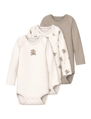 Name it baby Unisex Jet Stream Nbnbody 3P Ls Bear Noos, Numeric_62 (3er Pack) von NAME IT
