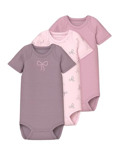 Name it baby Damen Barely Pink Nbfbody 3P Ss Bow Noos, Numeric_80 (3er Pack) von NAME IT