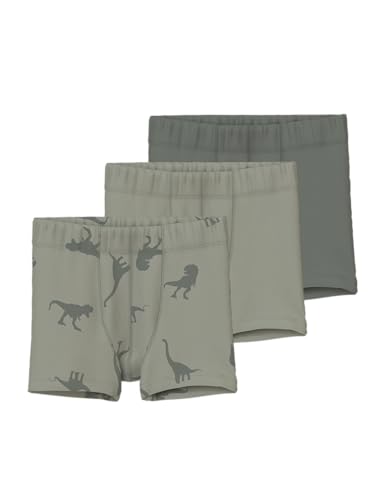 NAME IT Jungen Nmmtights 3p Agave Green Dino Noos Boxershorts, Agave Green, 98 EU von NAME IT