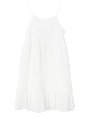 NAME IT Mädchen Nkffimia Sl Dress Noos Sommerkleid, Weiß, 116 EU von NAME IT
