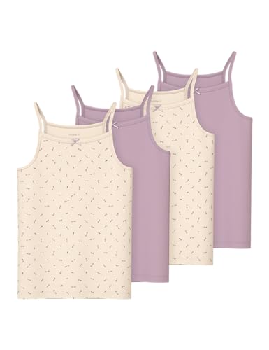 Name it kids Mädchen Buttercream Nkfstrap Top 4P Floral, Numeric_104 von NAME IT
