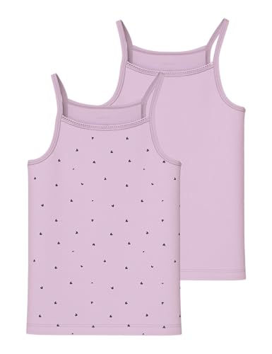 Name it kids Mädchen Nkfstrap Top 2P Hearts Noos, Winsome Orchid, Numeric_158 (2er Pack) von NAME IT