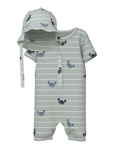 Name It Herren Nbmvroels Sunsuit Box Set, Aqua Gray, 74 von NAME IT