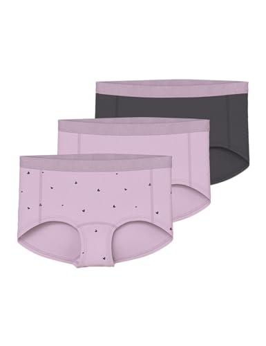 Name it kids Mädchen Nkfhipster 3P Hearts Noos, Winsome Orchid, Numeric_116 (3er Pack) von NAME IT
