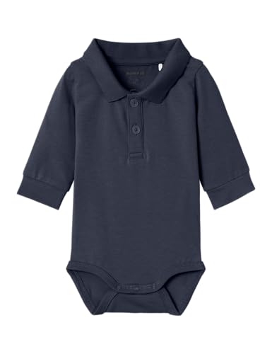 NAME IT Baby-Jungen NBMHOLGER LS Polo Body NOOS Langarmbody, Dark Sapphire, 50 von NAME IT