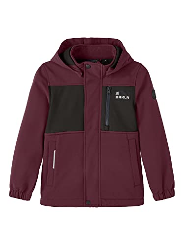 Name It Jungen NKMALFA08 Jacket Chest Block FO Jacke, Windsor Wine, 134 von NAME IT