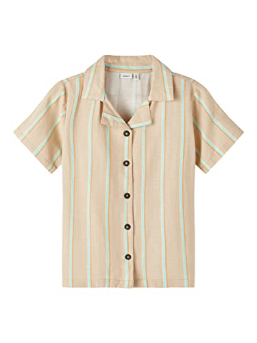 Name It Jungen NKMHESIMON SS Shirt Hemd, Double Cream, 122-128 von NAME IT