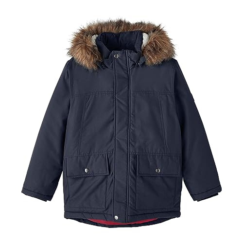 Name It Jungen NKMMARLIN Parka Jacket PB Jacke, Black, 140 von NAME IT