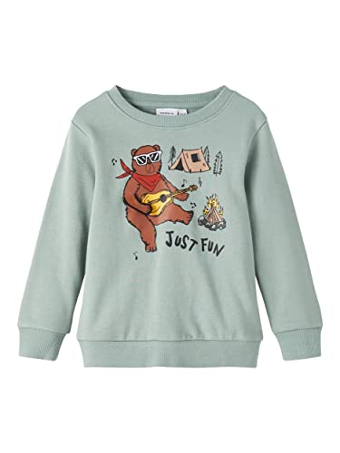 Name It Jungen NMMORM Light Sweat Box BRU Sweatshirt, Iceberg Green, 92 von NAME IT