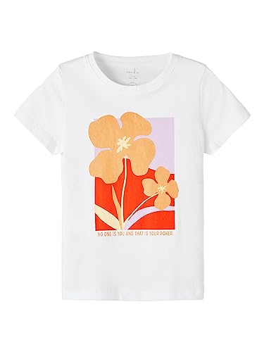 Name It Mädchen NKFHALOTTE SS TOP T-Shirt, Double Cream, 146W / 152L von NAME IT