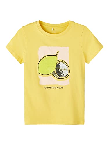 Name It Mädchen NKFHAVEN SS TOP Box T-Shirt, Mock Orange, 122W / 128L von NAME IT