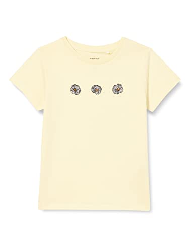 Name It Mädchen NKFJALEY SS TOP T-Shirt, Double Cream, 122W / 128L von NAME IT