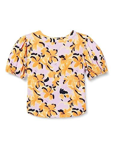 Name It Mädchen NKFJASSINE SS TOP T-Shirt, Mock Orange, 128 von NAME IT