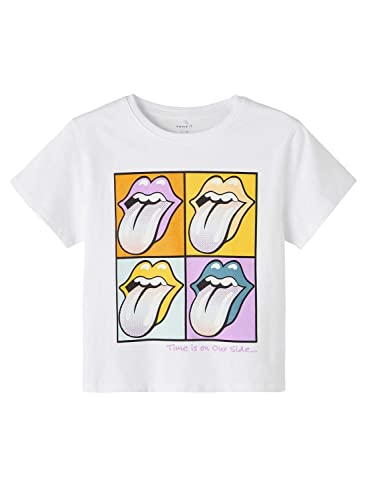 Name It Mädchen NKFMUS ROLLINGSTONES SS TOP UNV T-Shirt, Salt Air, 140 von NAME IT