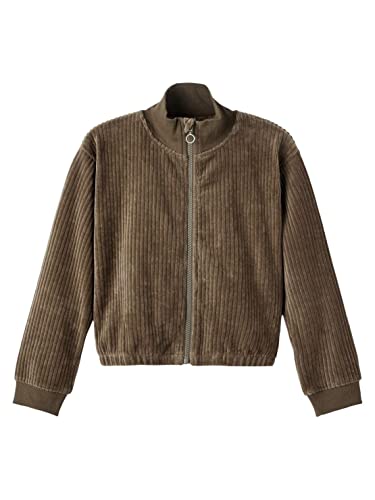 Name It Mädchen NKFOBELIS Crop Sweat Card Sweatjacke, Morel, 116 von NAME IT