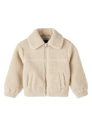 Name It Mädchen NMFMAKOA Teddy Jacket PB Jacke, White Pepper, 110 von NAME IT