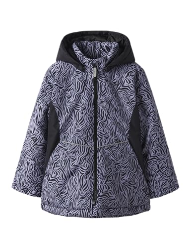 Name It Mädchen Nkfmaxi Pa Jacket AOP Noos, Black, Numeric_134 von NAME IT