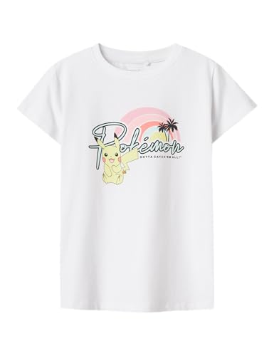 Name It Mädchen Nkfmora Pokemon Ss Nreg Top Box Sky, Bright White, 146-152 EU von NAME IT
