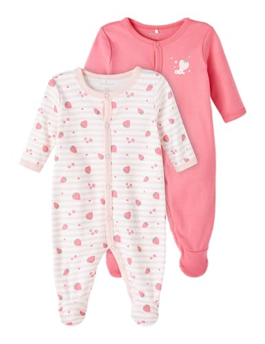 Name It Mädchen Strampler 2er Pack mit Knöpfen Camellia Rose-68 von NAME IT