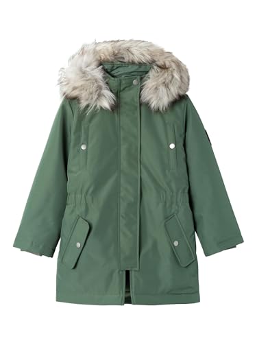 NAME IT Mädchen Nkfmilla Jacket Long Noos Parka, Agave Green, 146 EU von NAME IT