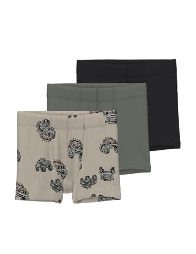 NAME IT Jungen Nmmtights 3p Peyote Monster Truck Noos Boxershorts, Peyote, 86 EU von NAME IT