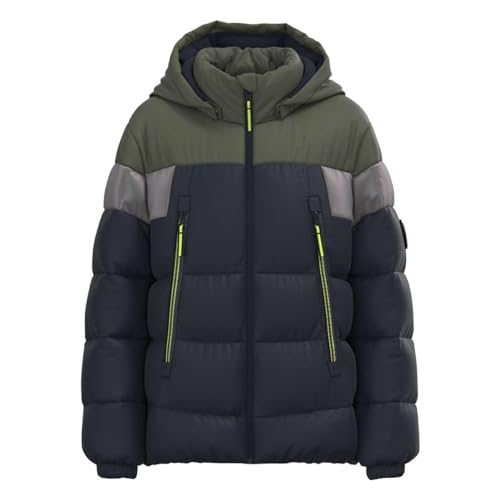 NAME IT Jungen NKMMONTEL Puffer Jacket REFL. Block NOOS Pufferjacke, Dark Sapphire, 140 von NAME IT