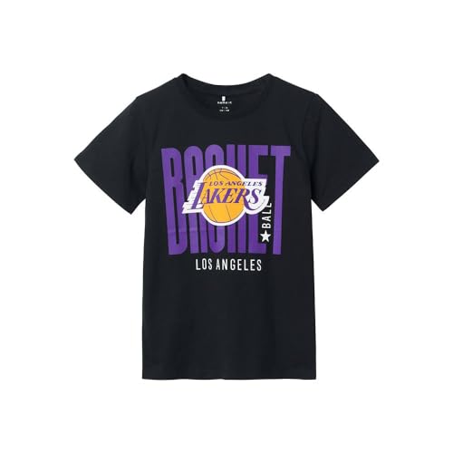 NAME IT Jungen Nkmnald Nba Ss Top Noos Ous, Schwarz, 122-128 von NAME IT