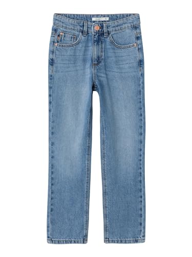 NAME IT Mädchen Nkfrose Hw Straight 9222-be Noos Jeanshose, Medium Blue Denim, 128 EU von NAME IT