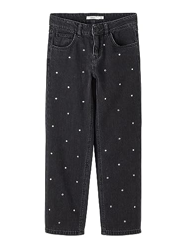 NAME IT Mädchen NKFROSE Straight Jeans 3366-BE NOOS Jeanshose, Black, 164 von NAME IT