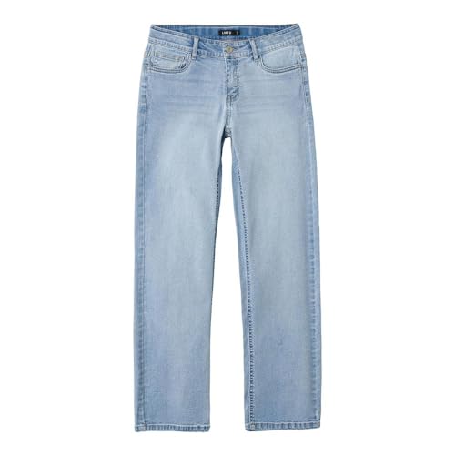 NAME IT Mädchen Nlftariannes Dnm Lw Straight Pant Noos, Light Blue Denim, 128 von NAME IT