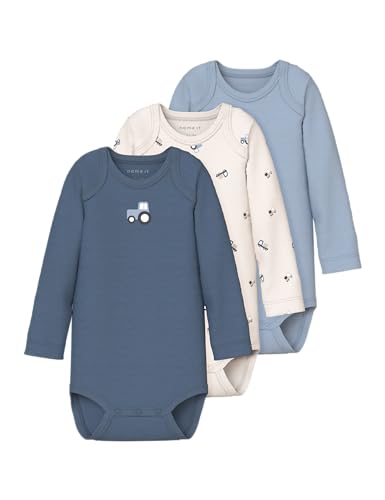 Name it baby Herren Jet Stream Nbmbody 3P Ls Tractor Noos, Numeric_86 (3er Pack) von NAME IT
