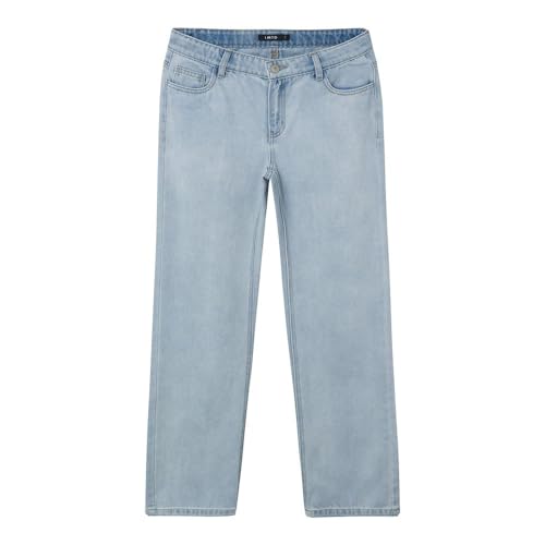NAME IT Mädchen Nlftunizza Dnm Lw Straight Pant Noos, Light Blue Denim, 164 von NAME IT