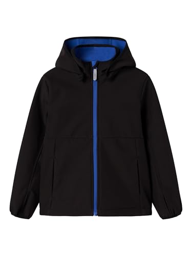 Name It Unisex Kinder Nknmalta05 Softshell Jacket Solid Fo, Black, Numeric_146 von NAME IT