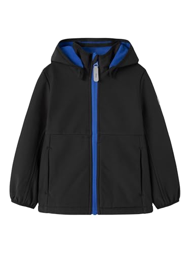 Name It Unisex Kinder Nmnmalta05 Softshell Jacket Solid Fo, Black, Numeric_104 von NAME IT