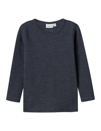 Name It Unisex Kinder Nmnwax Wool Rib Ls Top Noos, Ombre Blue, 92 EU von NAME IT