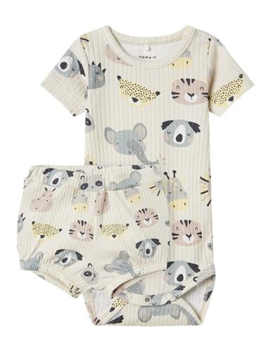 Name It Unisex Nbnosummer Ss Body Set, Peyote Melange, Numeric_74 von NAME IT