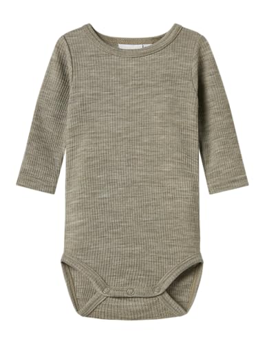 Name It Unisex Nbnwax Wool Rib Ls Body Noos, Dried Sage, Numeric_56 von NAME IT