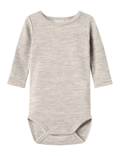 Name It Unisex Nbnwax Wool Rib Ls Body Noos, Nacreous Cloud, Numeric_68 von NAME IT