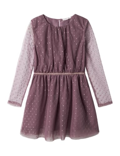 NAME IT Mädchen Nkfvabos Ls Dress Noos Nachtwäsche Set, Arctic Dusk, 164 EU von NAME IT