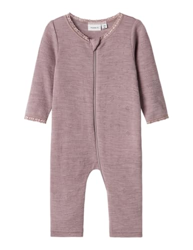 NAME IT Baby-Mädchen NBFWANG Wool Needle Nightsuit SOLID NOOS Schlafanzug, Lila, 50 von NAME IT