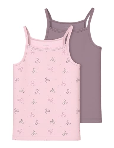 Name it kids Mädchen Barely Pink Nkfstrap Top 2P Bow Noos, Numeric_146 (2er Pack) von NAME IT