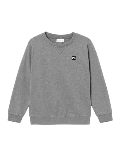 Name IT Jungen Nkmvimo Ls Sweat Bru Noos, Grey Melange, 116 EU von NAME IT